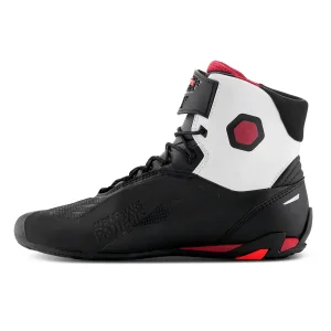 Tênis Alpinestars Faster 4 Preto/Branco/Vermelho - Spinelli Motos